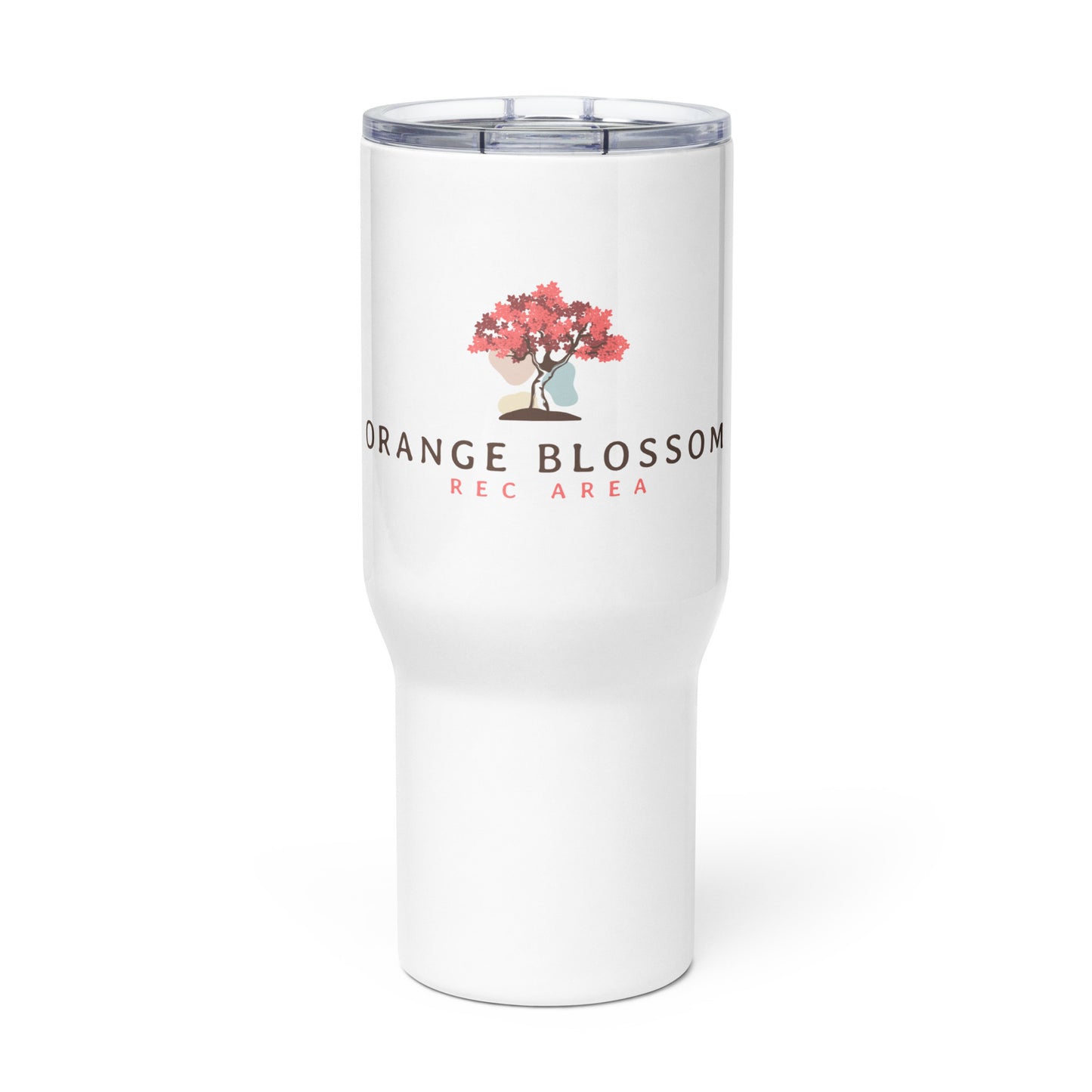 Orange Blossom Rec Travel mug with a handle