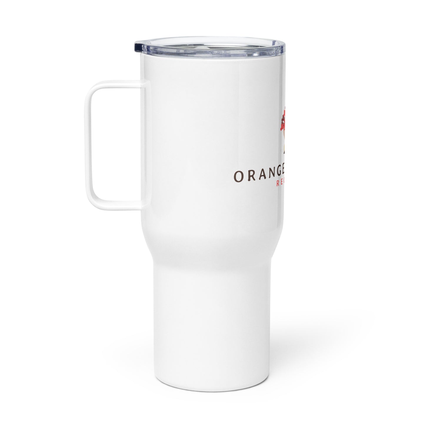 Orange Blossom Rec Travel mug with a handle